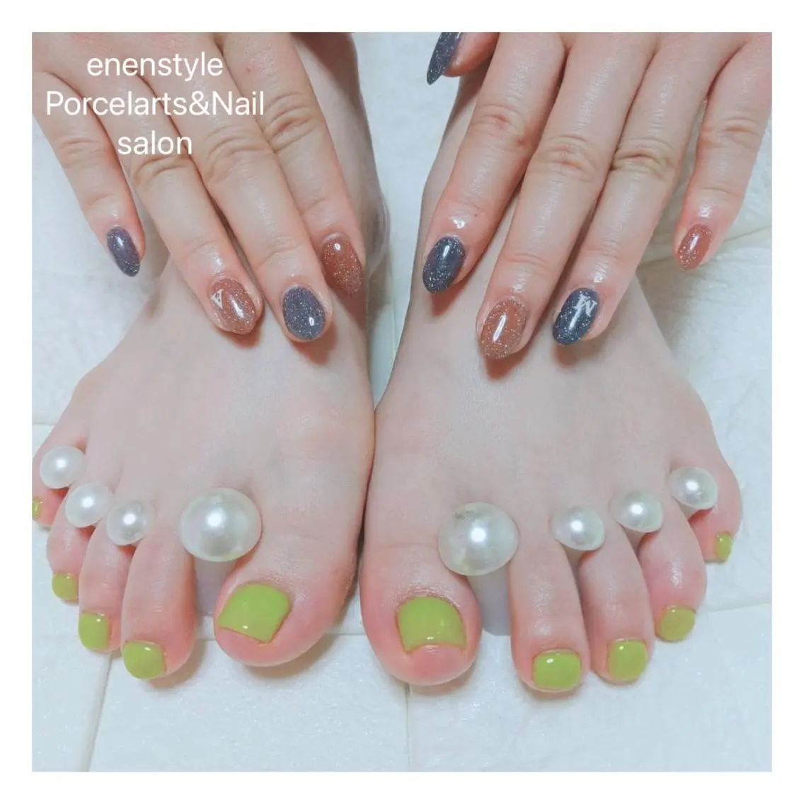 ミディアム ネイル 🐾enen style 🐾のネイルデザイン