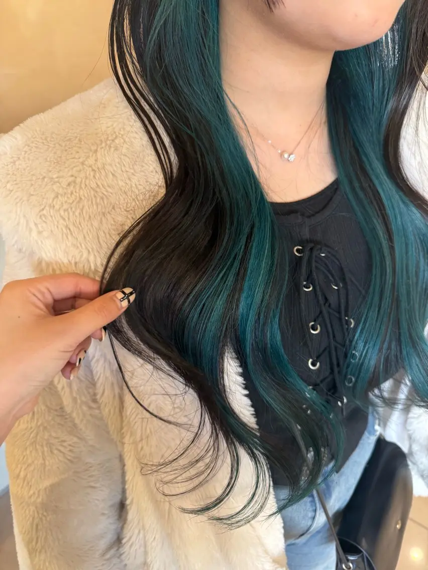 ロング カラー インナーカラー カノエ宇部厚南店 /つむぎのヘアスタイル