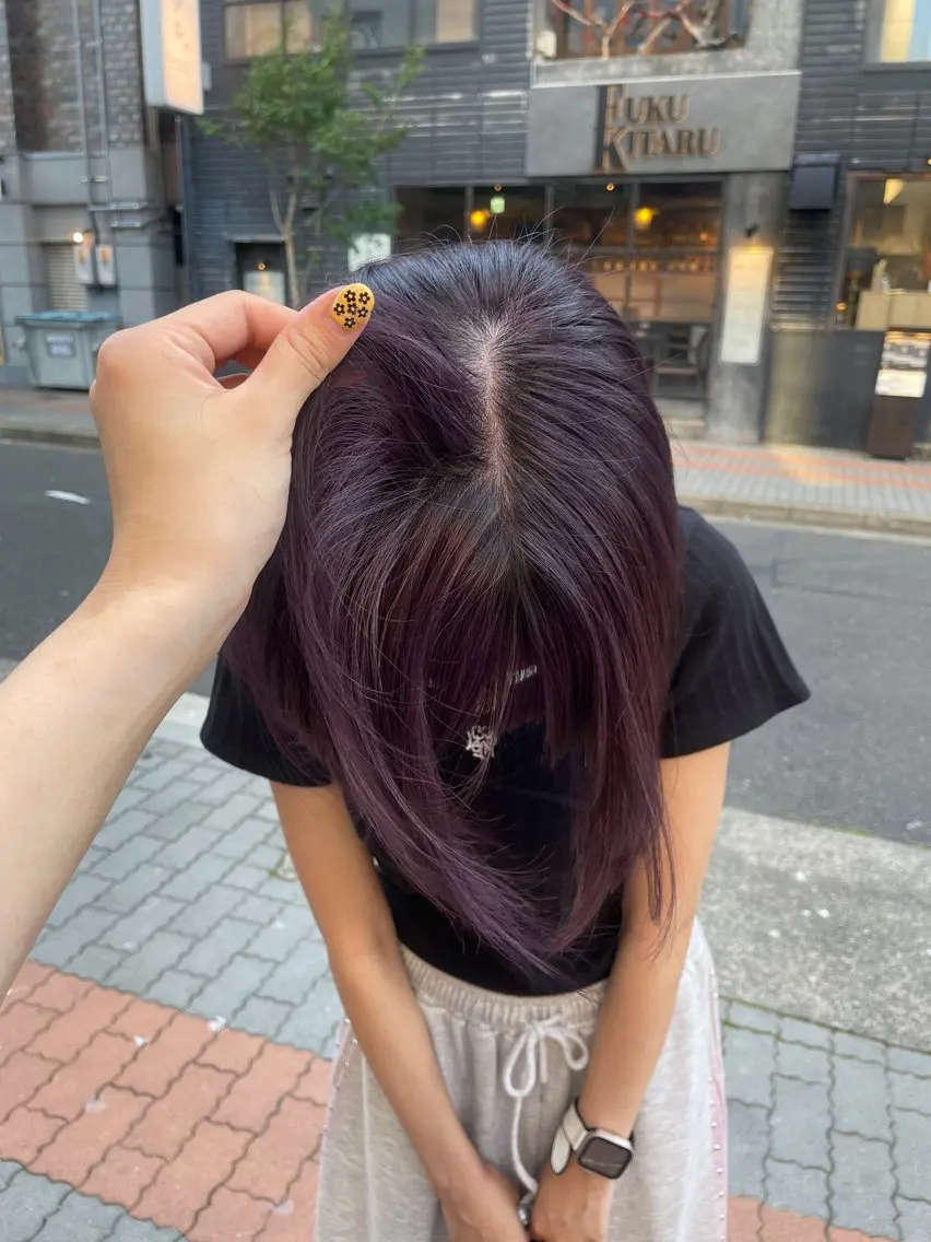 ミディアム カラー ヘアカラー JURI /HUIのヘアスタイル