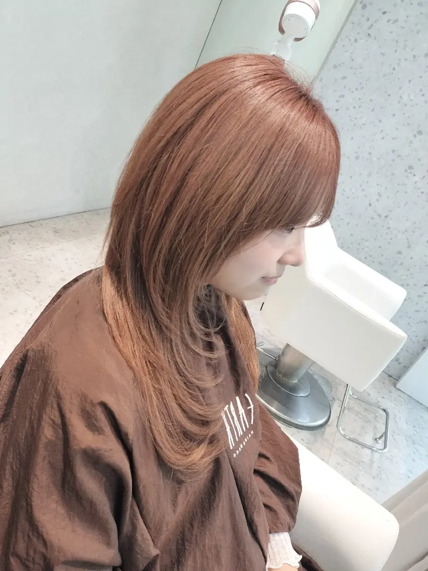 ロング カラー ハイレイヤー レイヤーカット 駒野 健太のヘアスタイル