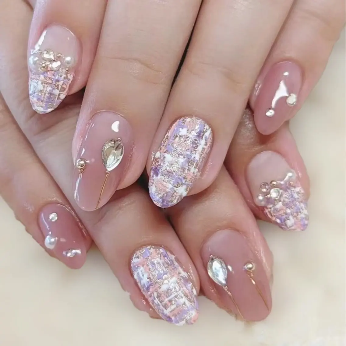ネイル アートネイル チークネイル 長さ出し フレンチネイル ジェルネイル YK Beauty Salonのマツエク・マツパデザイン