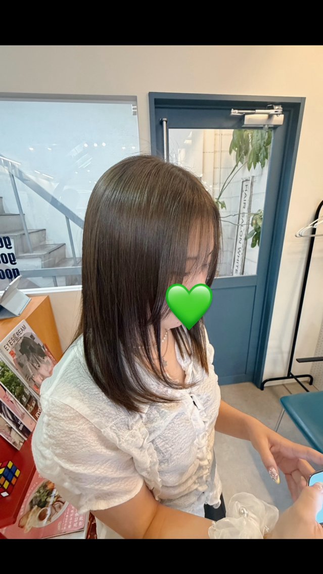 ミディアム ヘアカラー タナカ ホノカのヘアスタイル