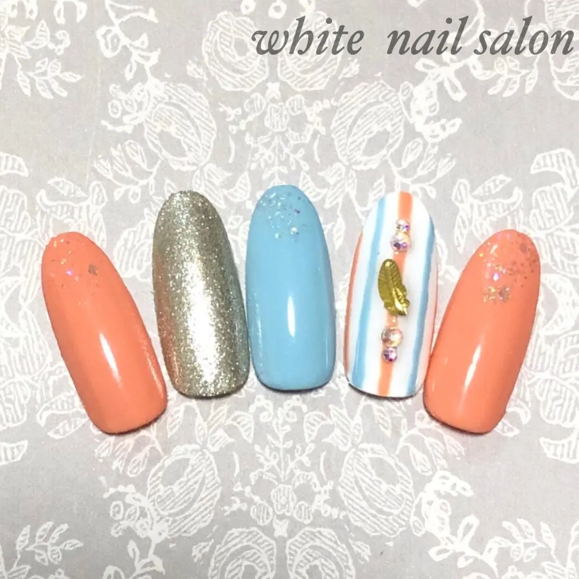 ネイル フットネイル ジェルネイル ハードジェル オフィスネイル スカルプネイル ハンドネイル white nail salonのネイルデザイン