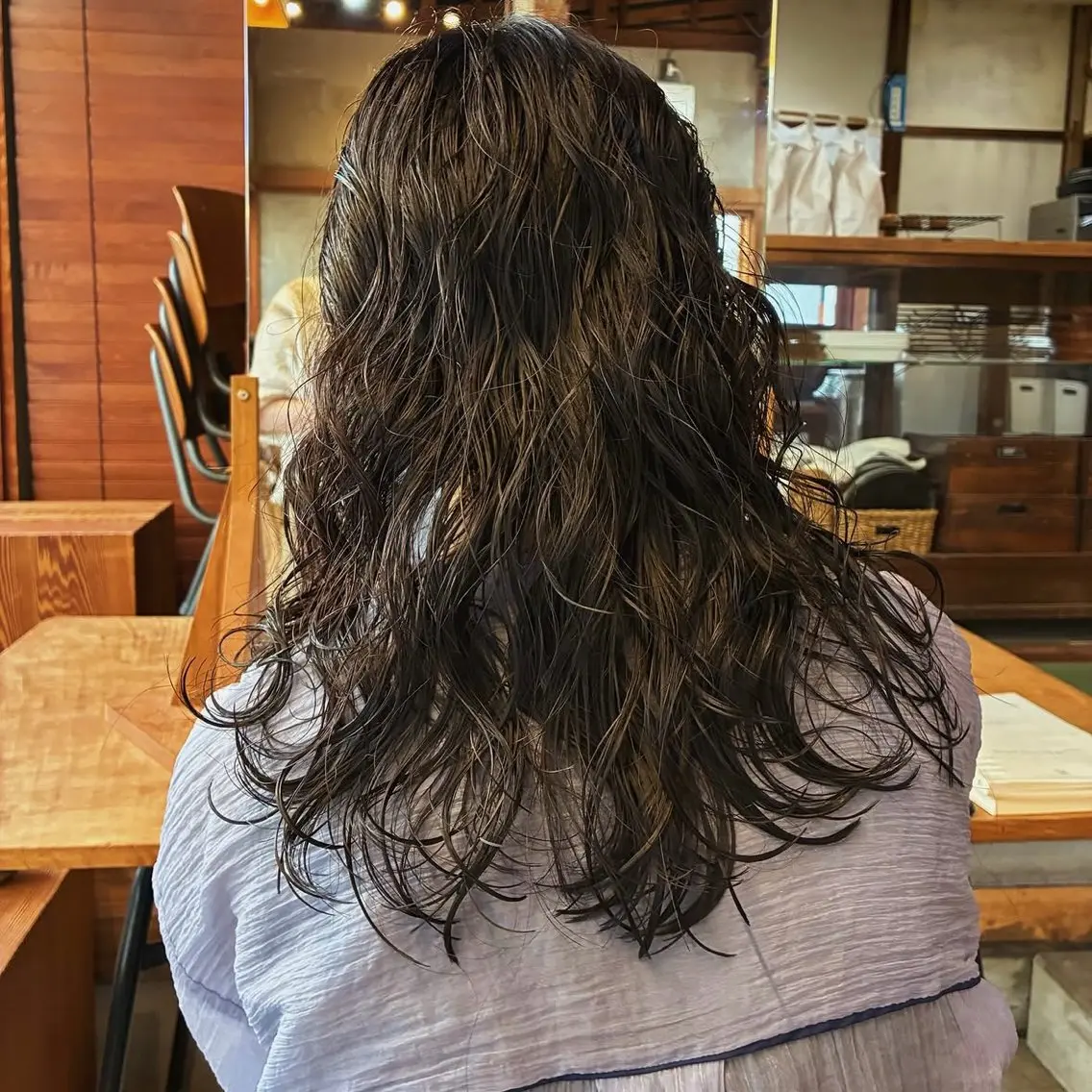 ロング パーマ 透明感/ くるくるパーマミウのヘアスタイル
