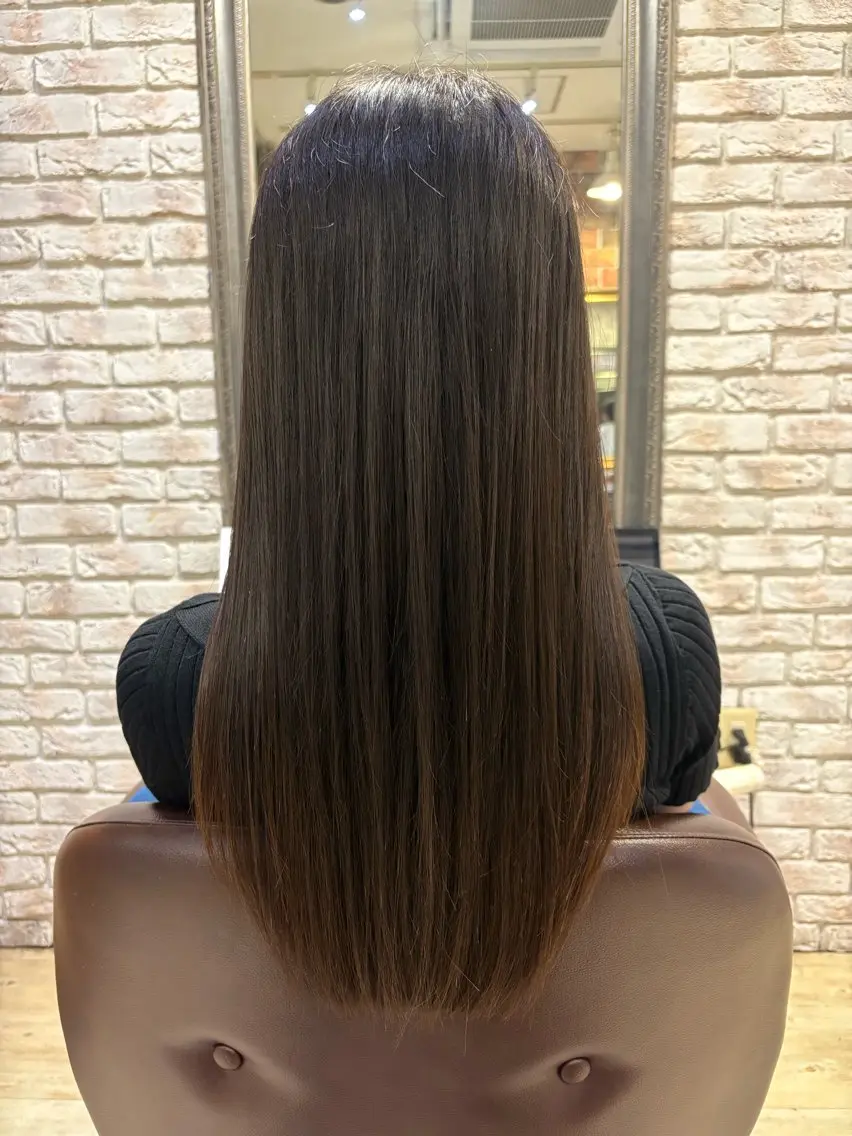 ロング カラー ブラウンカラー レイヤーカット 田中 元規のヘアスタイル