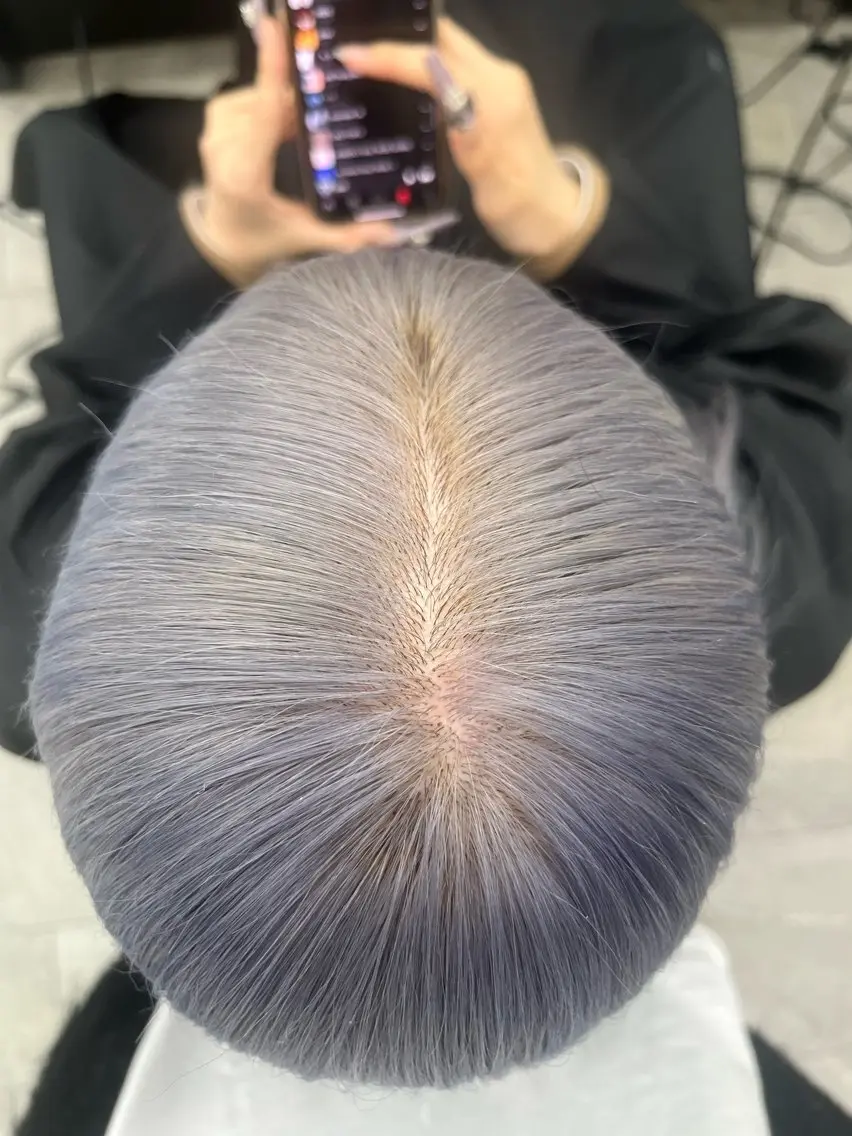 カラー ブリーチ ヘアカラー トリートメント ヘアセット レン🎨ハイトーン× エクステ🎨渋谷のヘアスタイル