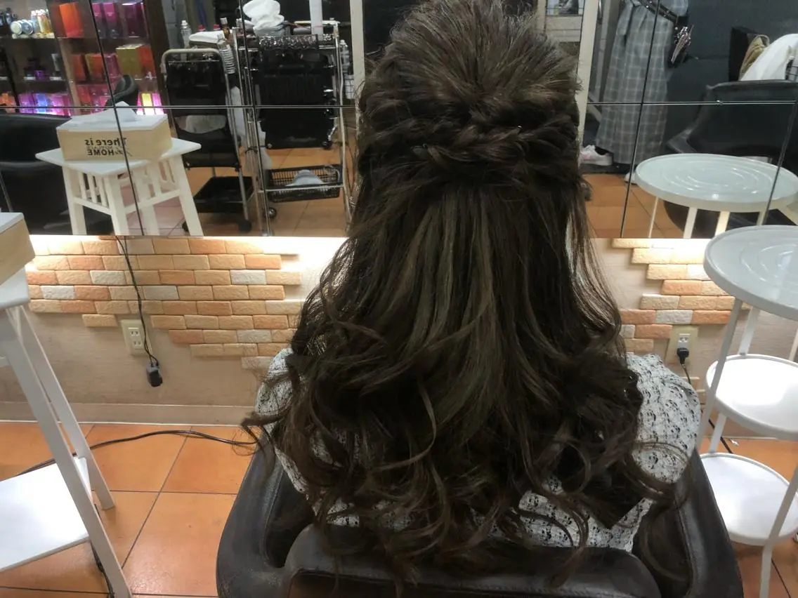 ヘアアレンジ ハーフアップ レイヤー/エクステ alpha下妻のヘアスタイル