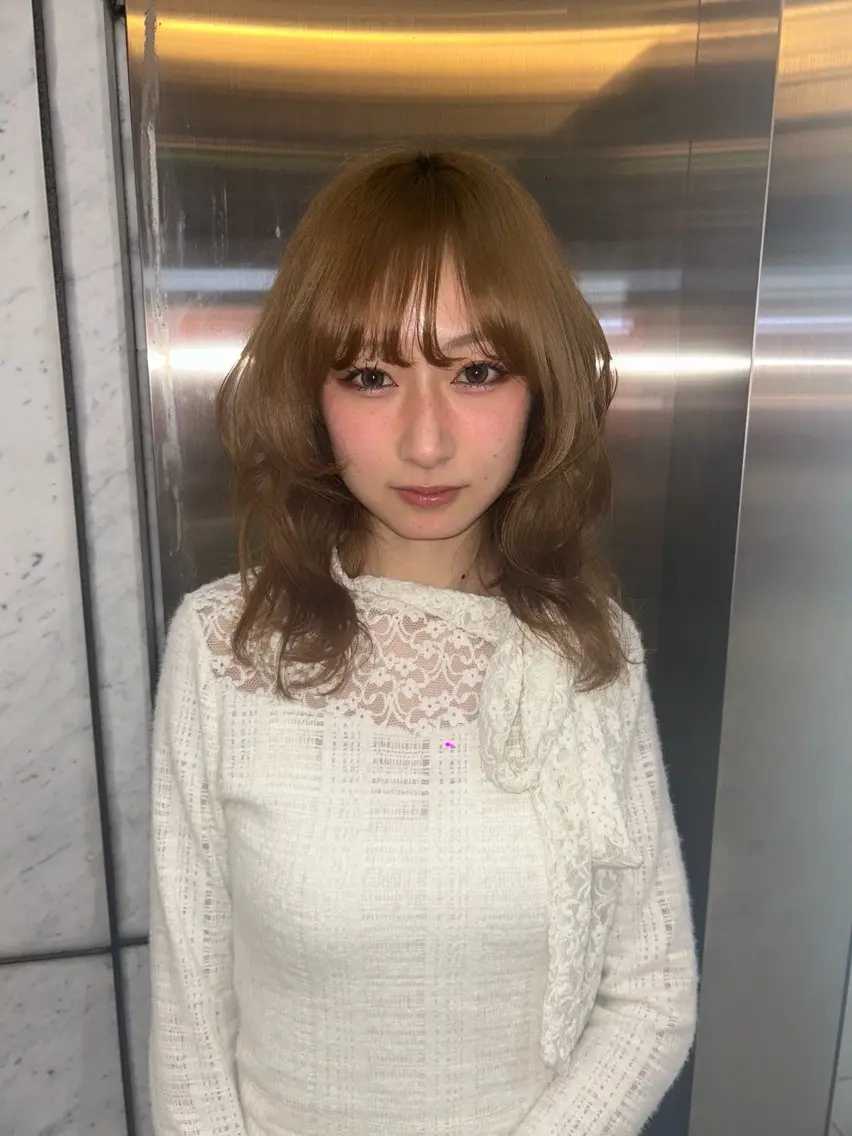 カラー ゆうか♡⟡.· 韓国ヘアのヘアスタイル