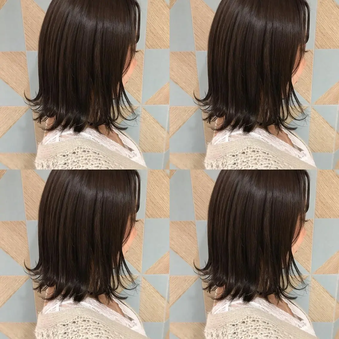 ミディアム カラー ヘアカラー 小栗 麻衣のヘアスタイル