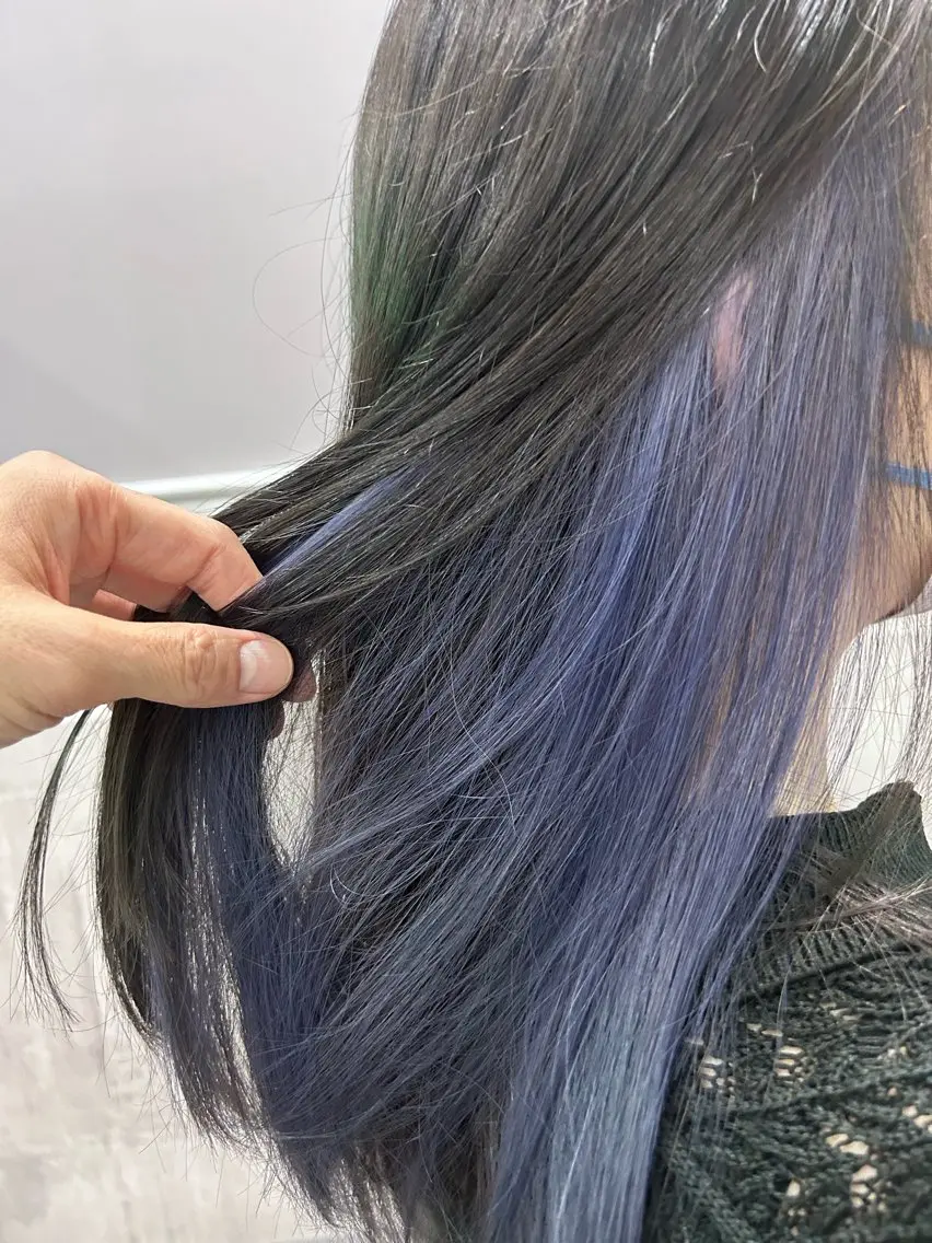 ロング カラー アクアカラー バレイヤージュ ブリーチ ケアブリーチ ケアカラー ヘアカラー トリートメント newi赤羽 ✂️KEN✂️のヘアスタイル