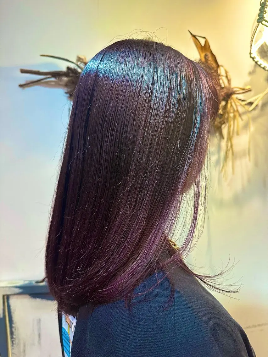 ミディアム カラー カツヤマ モエのヘアスタイル