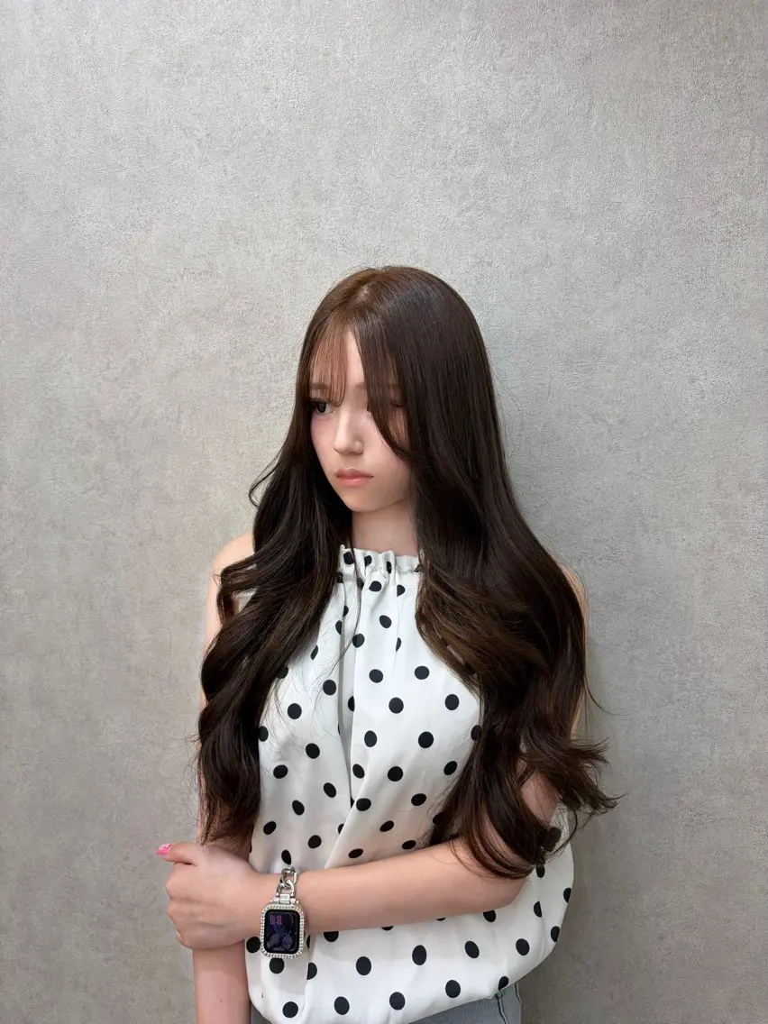 ロング ヘアカラー トリートメント ALEAP こはるのヘアスタイル