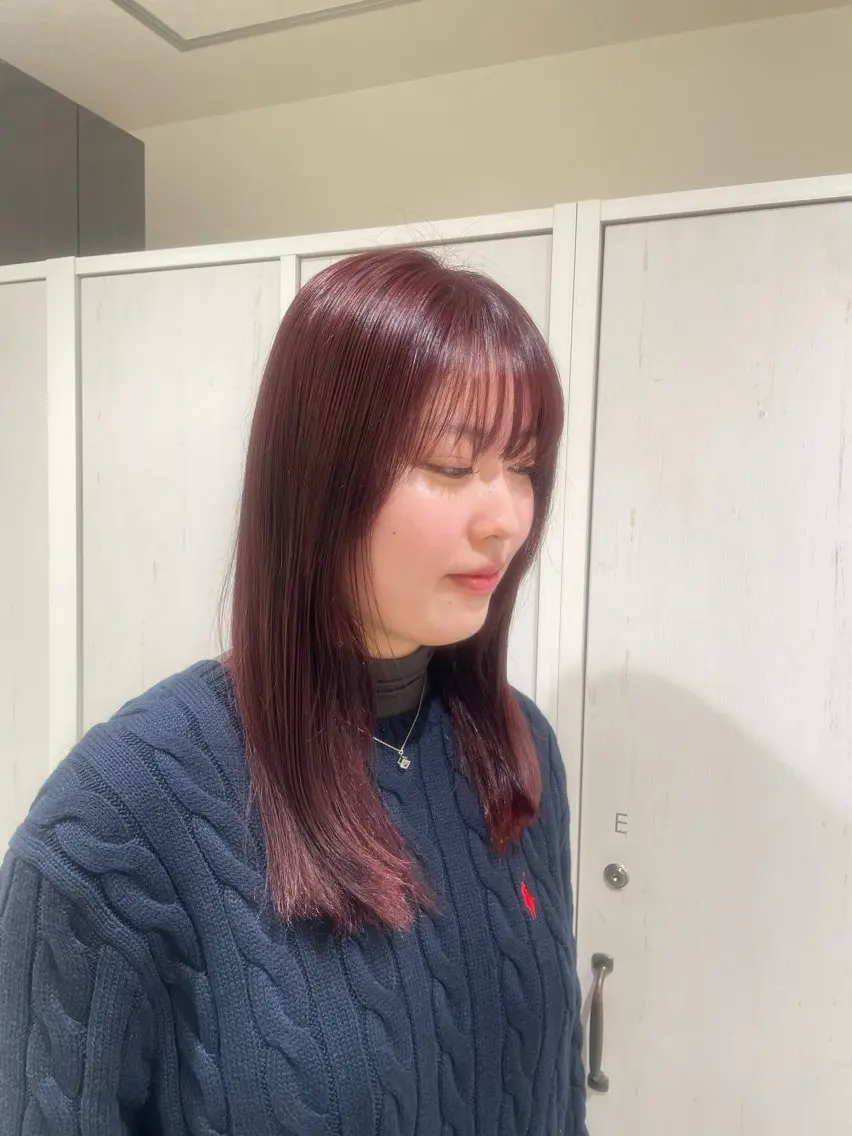 ミディアム ヘアカラー momo/ハイトーン /透明感カラー🎀のヘアスタイル