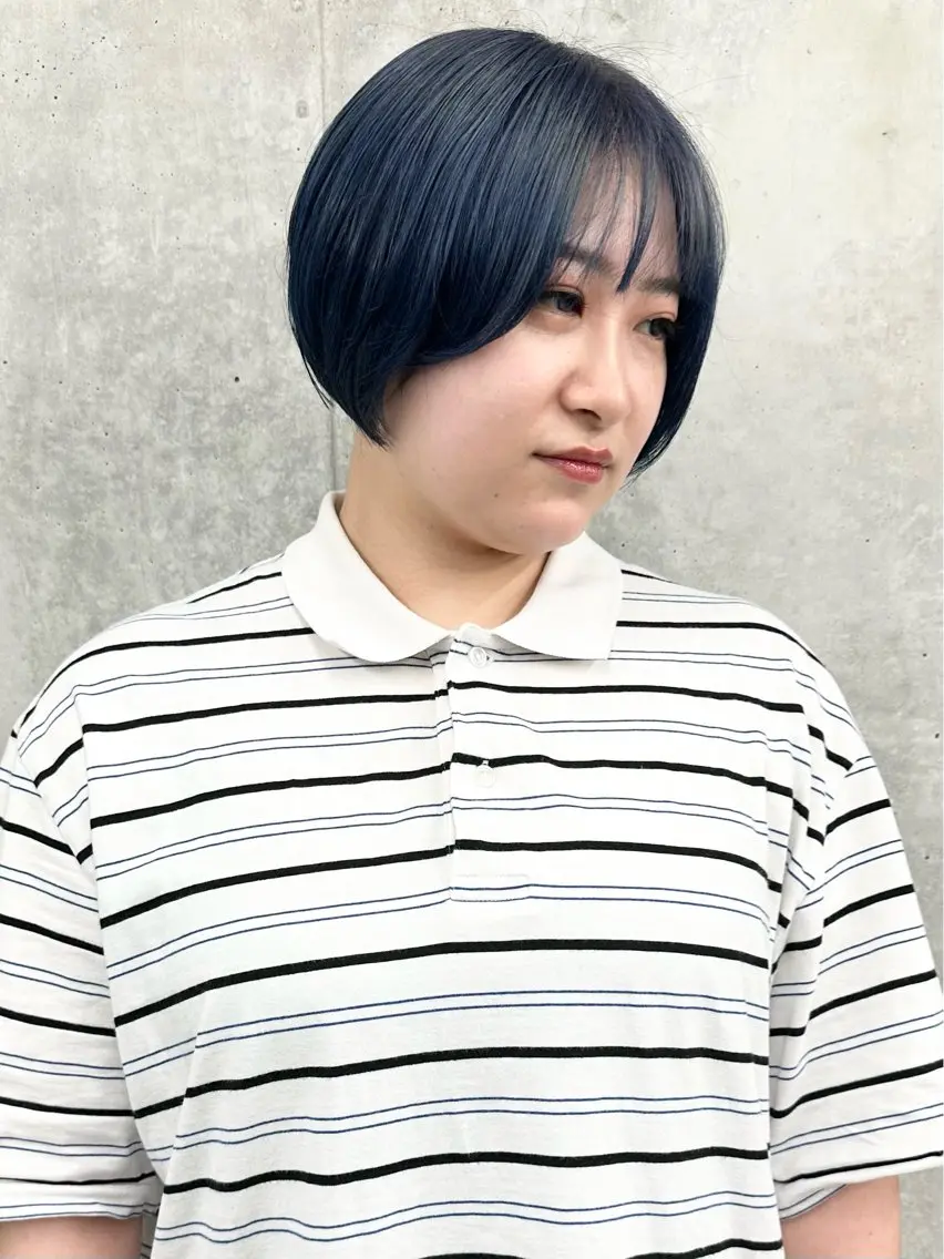 ショート カラー カット ヘッドスパ ボブ/ゆるふわ ボブパーマ/とういのヘアスタイル