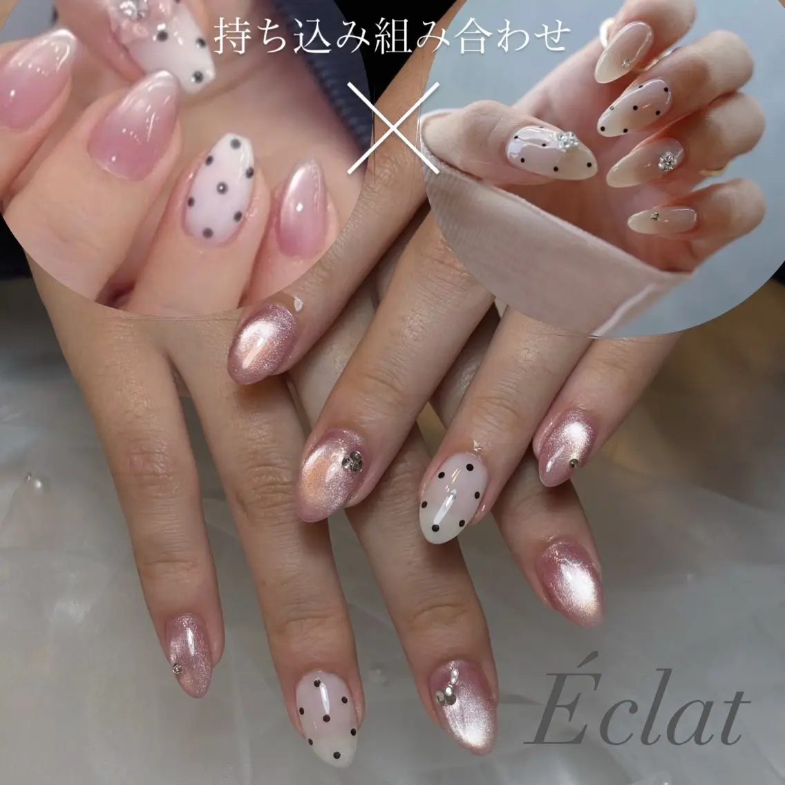 ネイル 持ち込み ハンドネイル nail salon Éclatのネイルデザイン