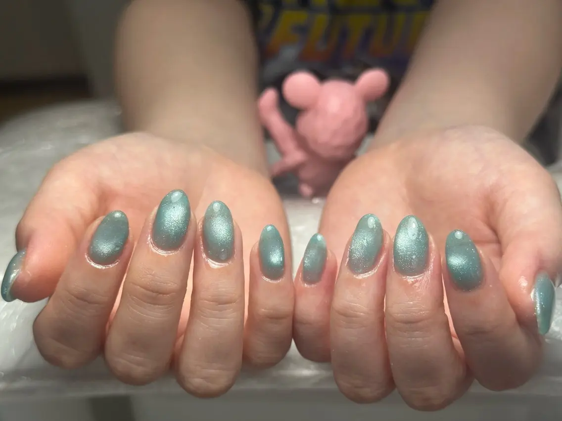 ネイル チークネイル 長さ出し ジェルネイル ガーリー 韓国ネイル ハンドネイル Junn Nailのネイルデザイン