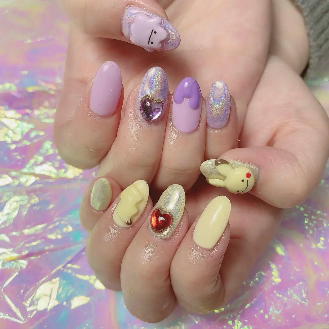 ネイル 渋谷／チップ長さ出し 👑アプレgel-xのネイルデザイン