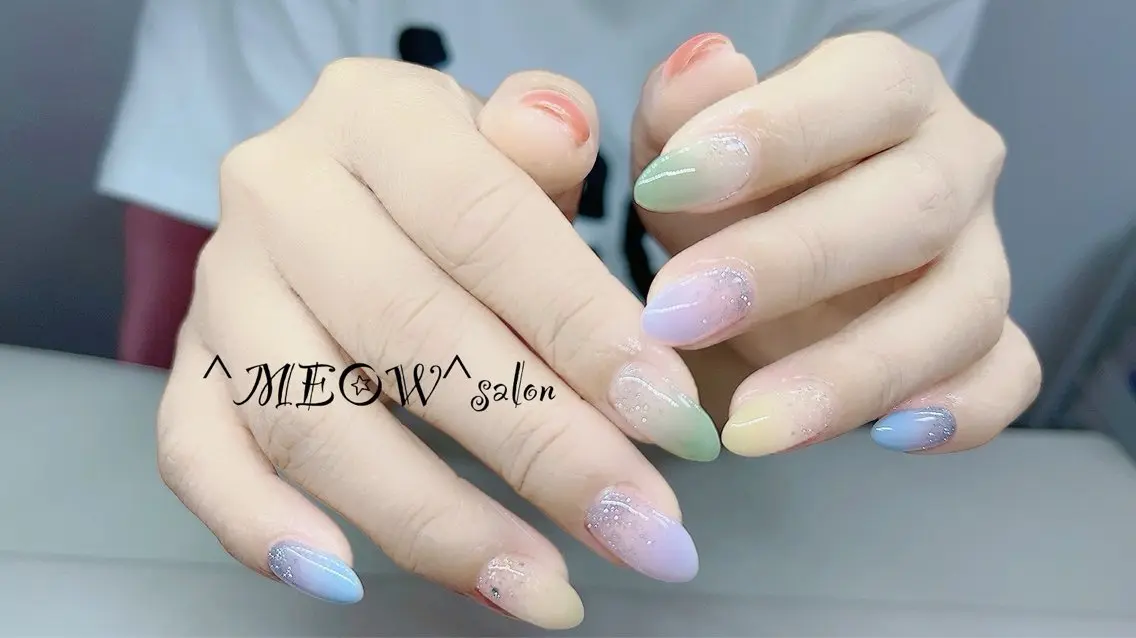 ネイル ラメ(グリッター) ハンドネイル ^MEOW^ salonのネイルデザイン