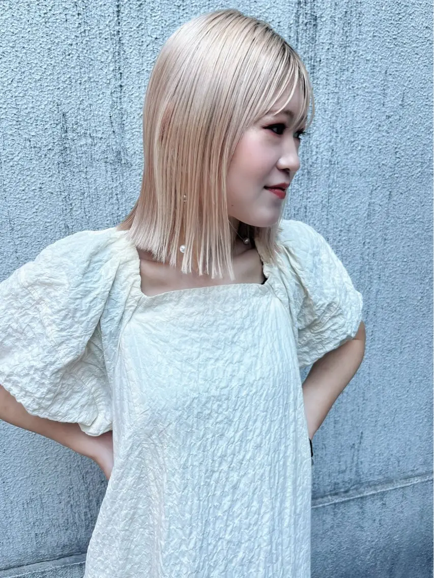 ミディアム ボブ 外国人風カラー 田畑 優希のヘアスタイル