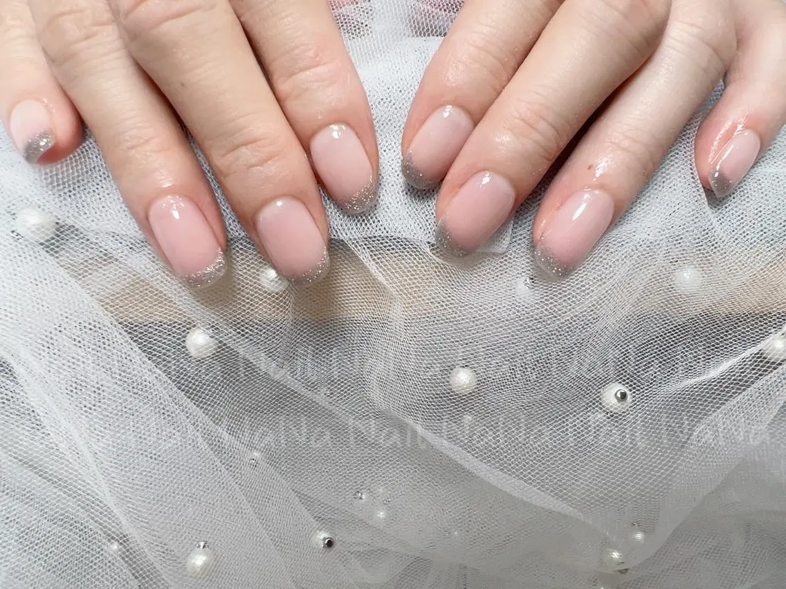 ショート カラー ネイル フレンチネイル マグネットネイル マグネットフレンチ ハンドネイル Nail NaNaのネイルデザイン