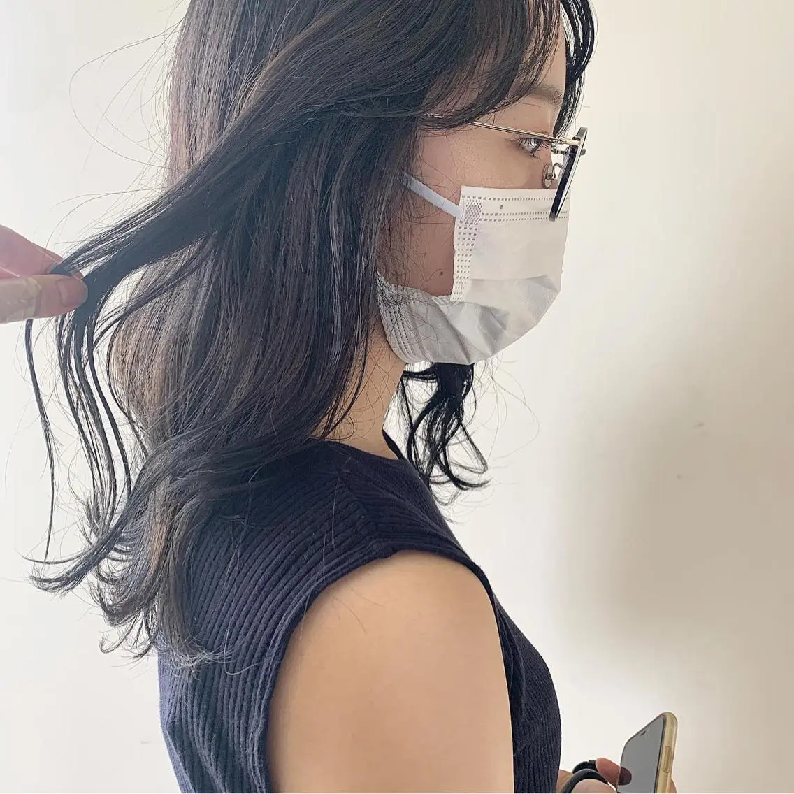 ミディアム カラー ヘアカラー トリートメント 本間 結衣のヘアスタイル