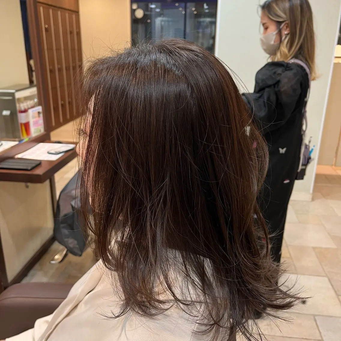 セミロング カラー 大人透明感艶カラー 寺田稜のヘアスタイル