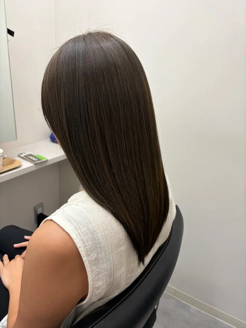 セミロング 髪質改善 トリートメント ヘアカラー トリートメント 髪質改善/縮毛矯正/ 艶カラー/登貴のヘアスタイル