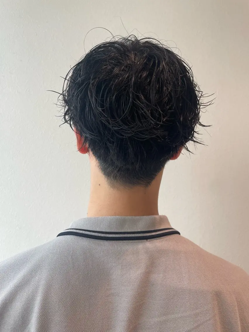 ショート パーマ メンズ メンズパーマ SARA古賀店 かすみ🐬🩵のヘアスタイル