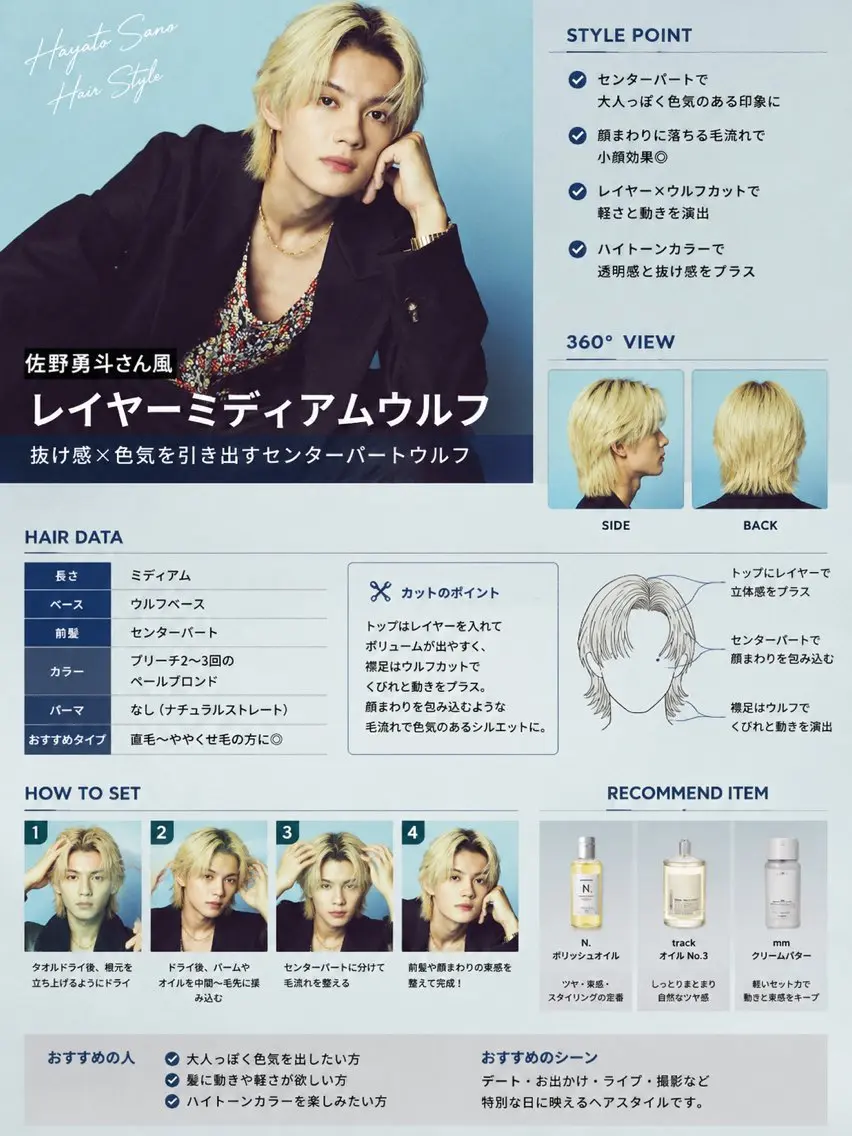 カラー メンズ 小野 華翔のヘアスタイル