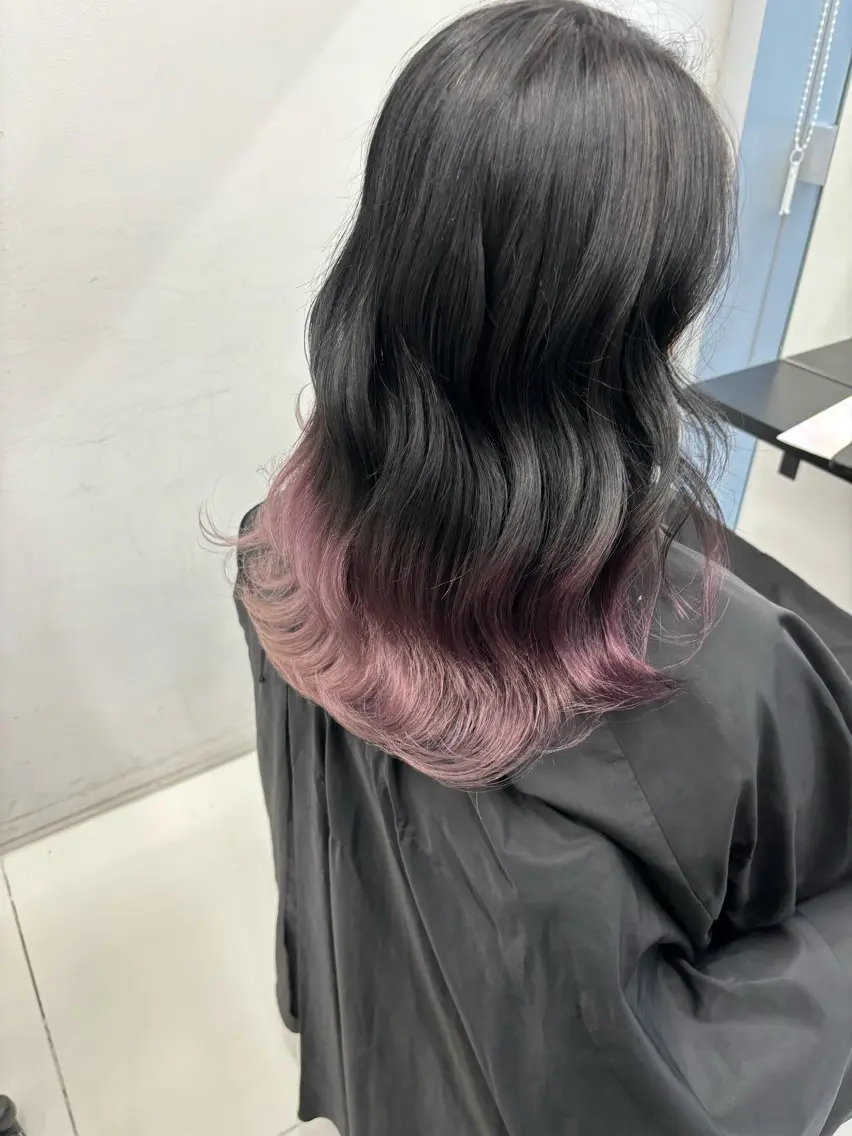ミディアム カラー グラデーションカラー ピンクカラー ヘアカラー トリートメント ⭐️無料!カット モデル募集⭐️夕貴のヘアスタイル