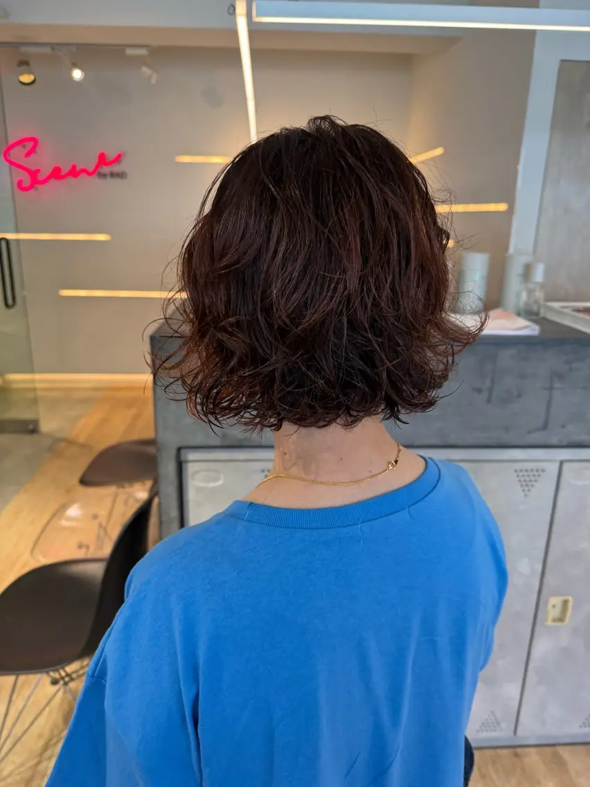 ショート パーマ ボブ 小顔カット カット パーマ トリートメント 似合わせ特化❤️ カット/パーマ/梅田のヘアスタイル