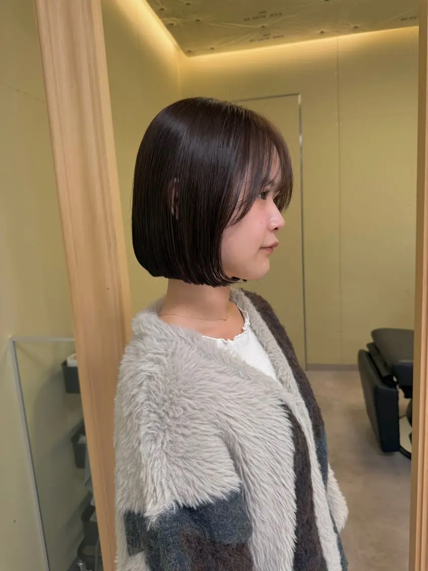 ショート カラー カット ヘアカラー トリートメント 伶風/ ボブのヘアスタイル