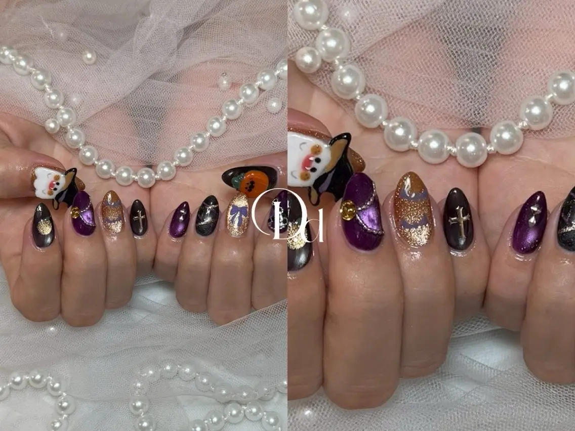 ネイル ハロウィン 持ち込み D.d ririaのネイルデザイン