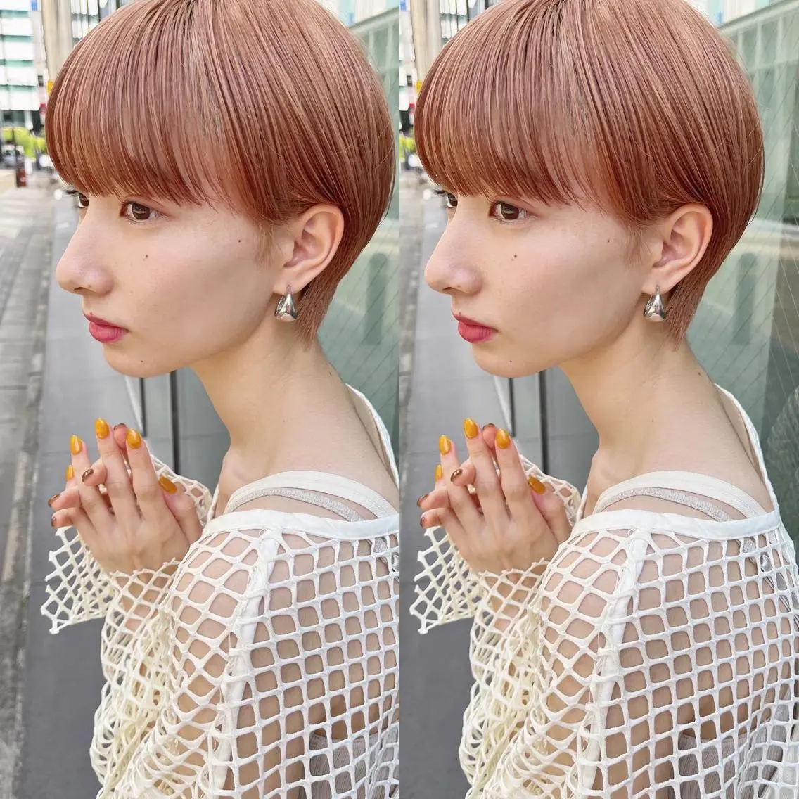 ショート カラー パーマ ヘアアレンジ ✨艶髪✨ 奈須晴香のヘアスタイル