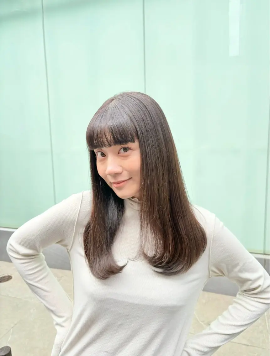 ロング カラー 縮毛矯正 カット 縮毛矯正 トリートメント すぐ巻ける縮毛矯正 🍀勝倉 麗のヘアスタイル