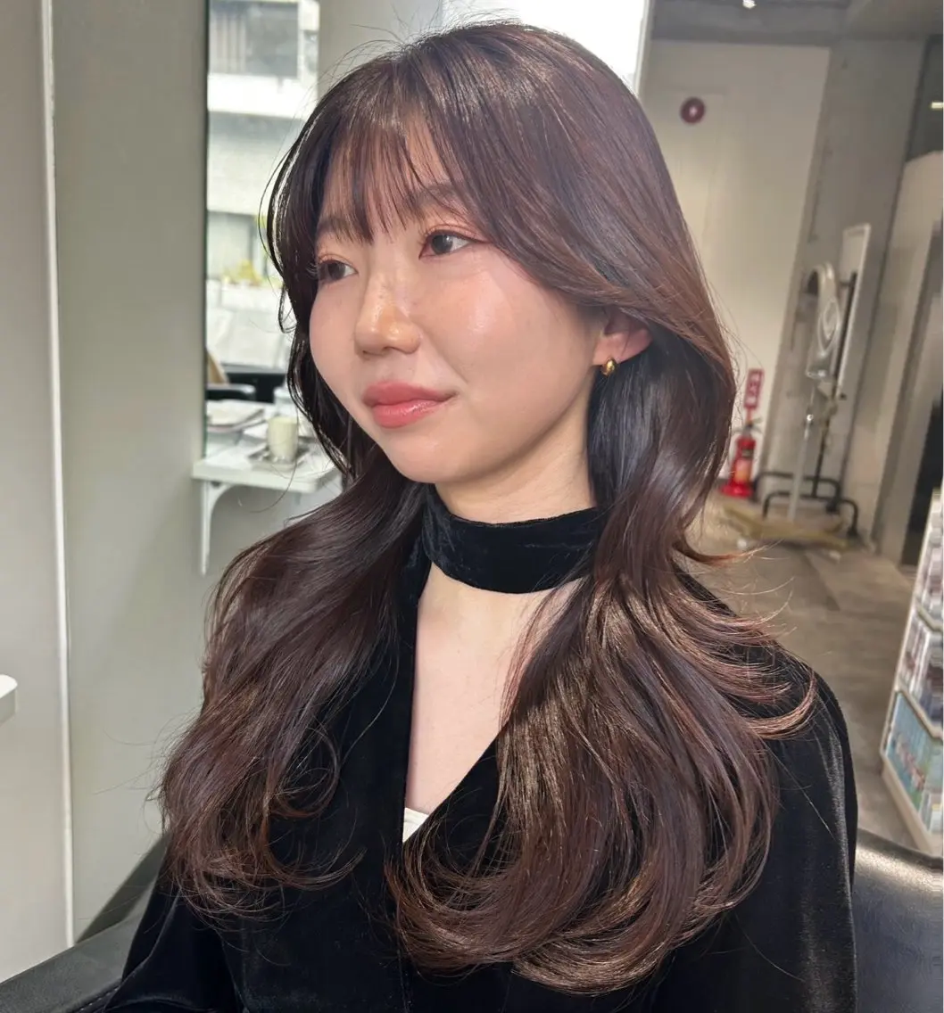 ロング カラー くびれヘア くびれレイヤー レイヤーカット risako🇰🇷 韓国ヘア/レイヤーのヘアスタイル