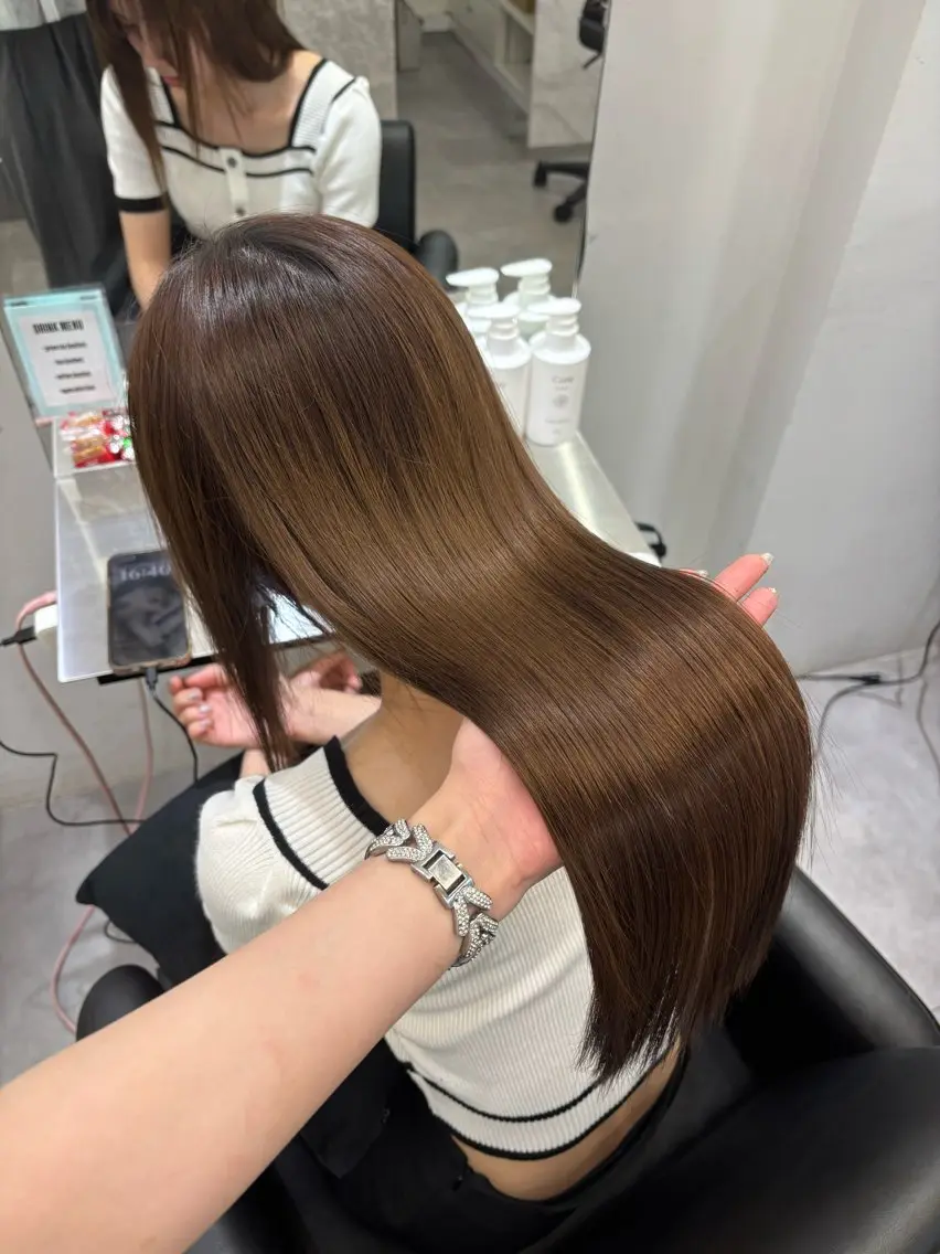 ロング 縮毛矯正 Core かんなのヘアスタイル