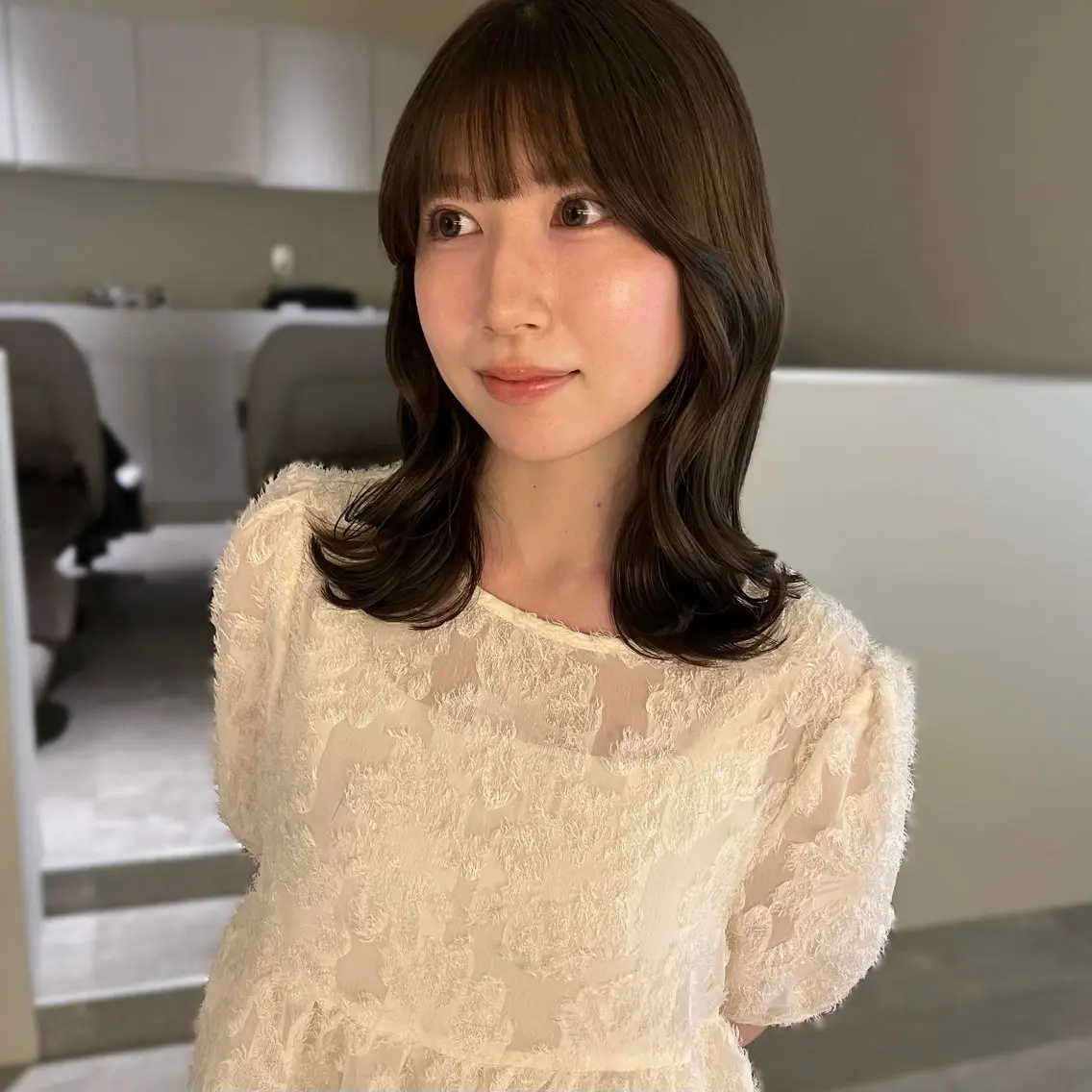 ミディアム カラー カット ヘアカラー トリートメント hana/艶髪 /透明感カラー🪞のヘアスタイル