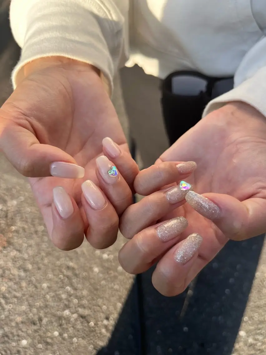ネイル フラッシュネイル ジェルネイル キラキラネイル ハンドネイル tamu nail 金町のネイルデザイン