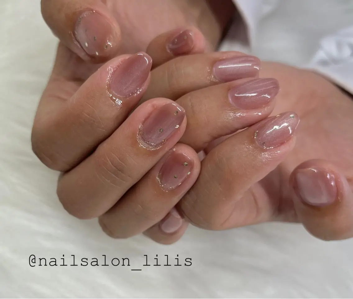 ネイル ラメ(グリッター) マグネットネイル ワンカラーネイル nailsalon Lilisのネイルデザイン