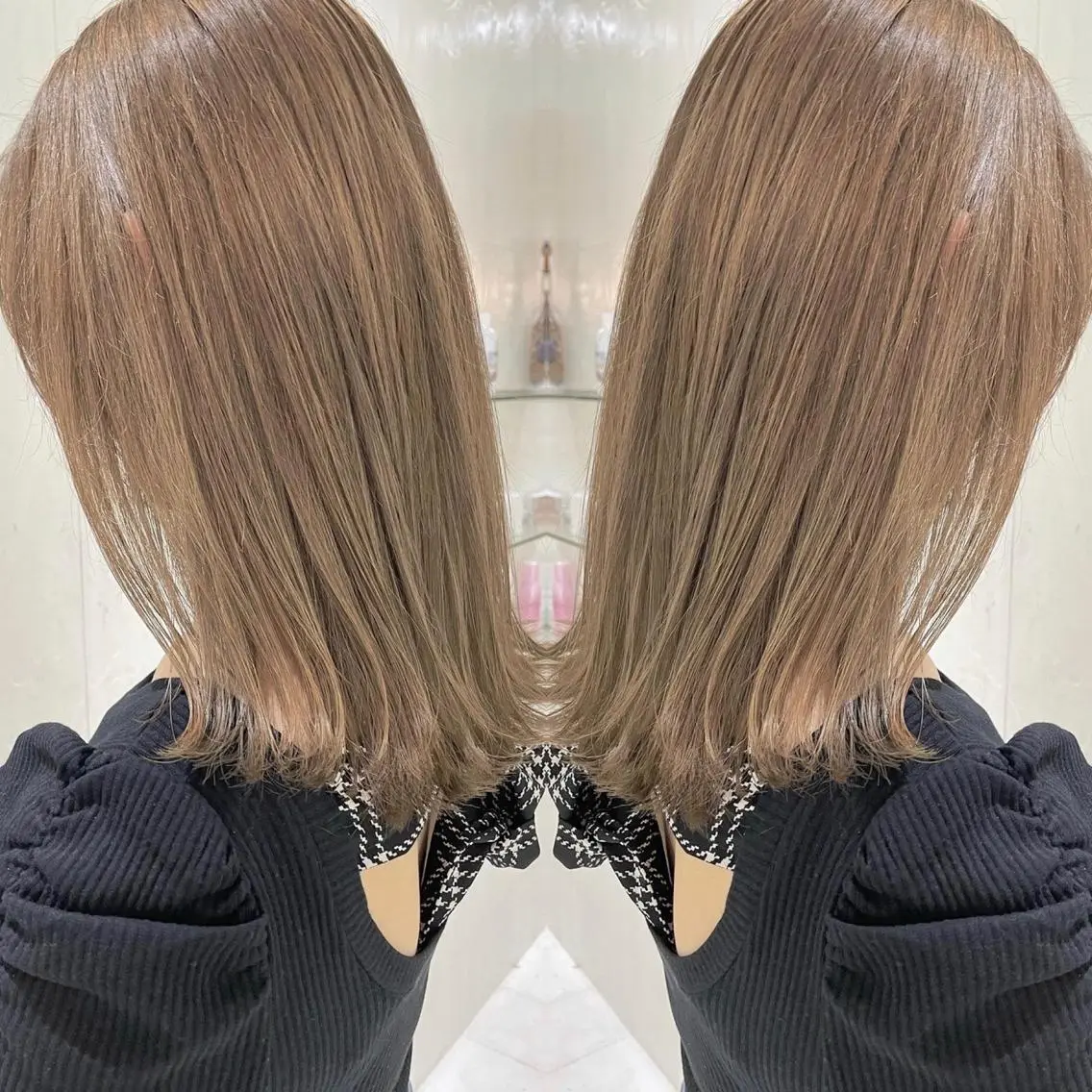 ミディアム カラー アッシュ 外国人風カラー レイヤーカット トリートメント ヘアカラー トリートメント 河合秀明/ショート /ボブ/レイヤーのヘアスタイル