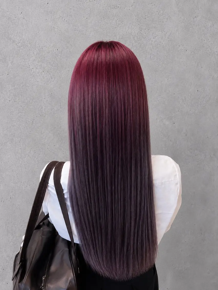 ロング カラー カシス 透明感カラー ラベンダーカラー ピンクカラー パープルカラー ヘアカラー 新宿 /ハイトーン /透明感NIKI🐺のヘアスタイル