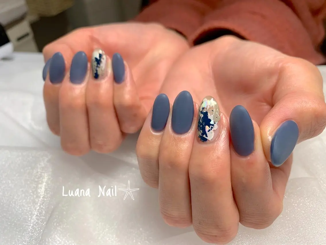 ネイル マットネイル ハンドネイル BeauJu by Luana Nailのネイルデザイン