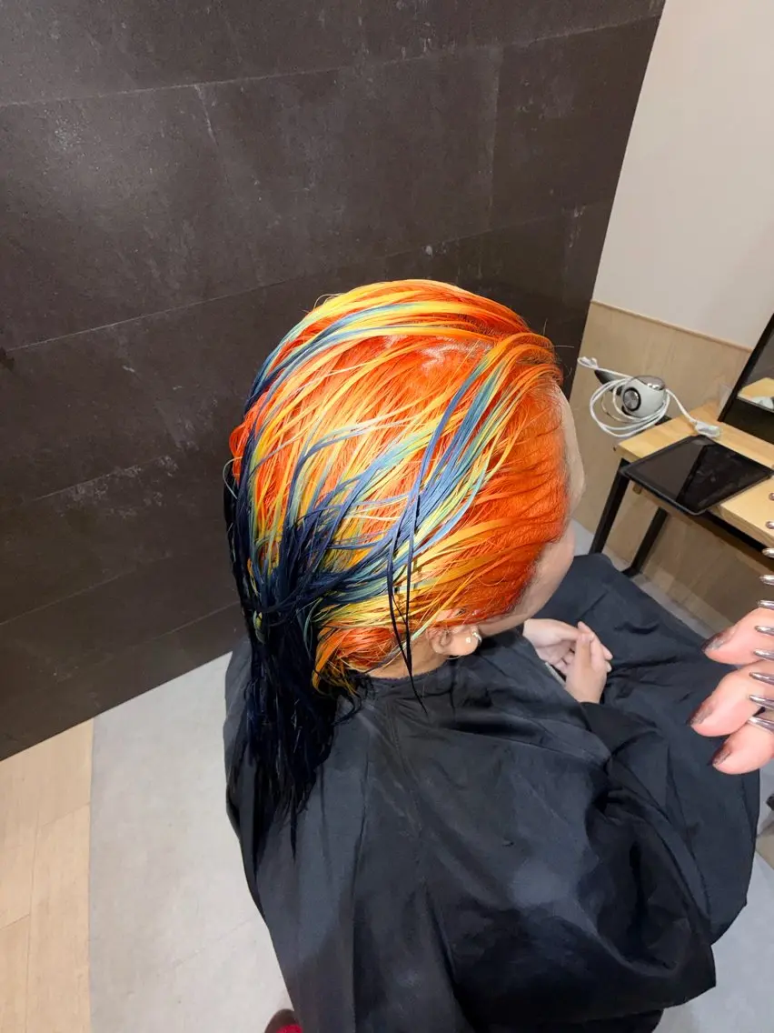 ミディアム カラー ヘアカラー 岡山ハイトーン・ ルーツカラー/こもものヘアスタイル