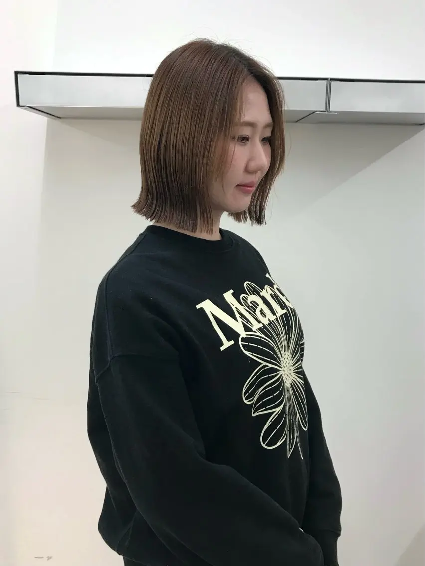 ミディアム カラー 透明感艶カラー/ リュウジンキョウカのヘアスタイル
