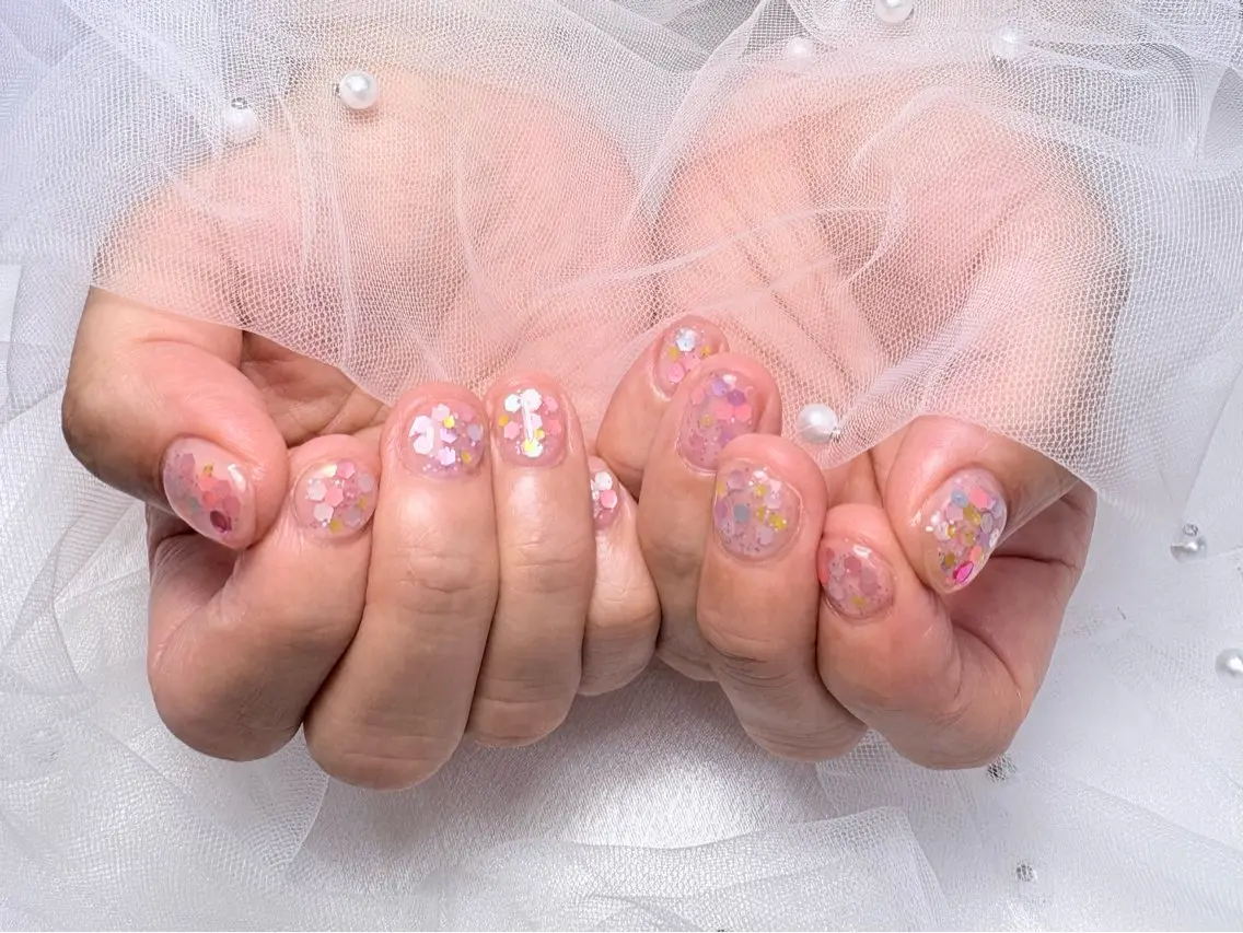 ネイル フットネイル ジェルネイル キラキラネイル ラメ(グリッター) マグネットネイル ハンドネイル ハンドケア ♡Bivi♡自爪に 優しいネイルサロンのネイルデザイン