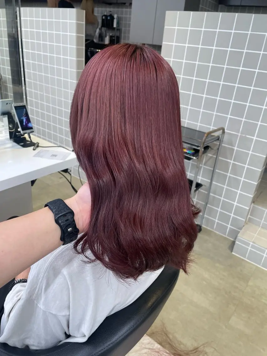セミロング カラー パーマ ヘアアレンジ メンズ キッズ 韓国系🇰🇷🩶 艶暗髪/MEIのヘアスタイル