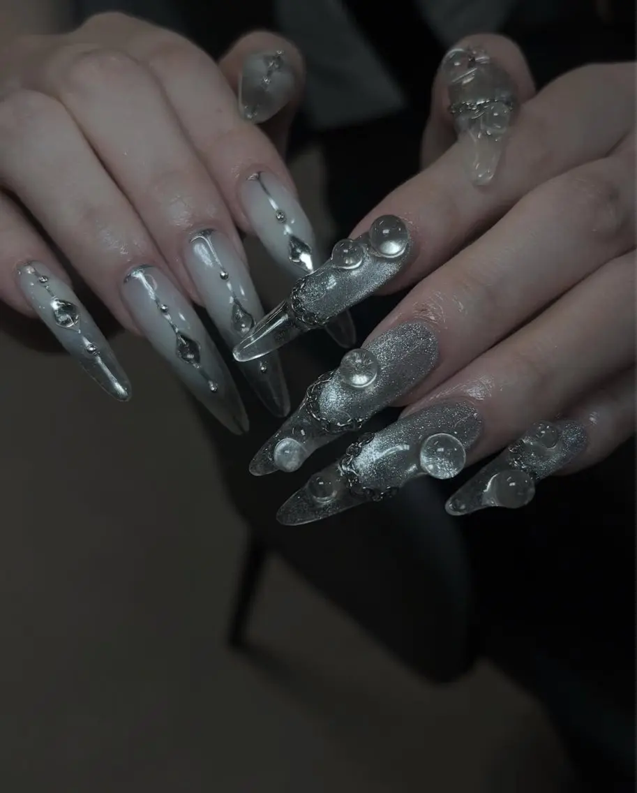 ネイル フレンチネイル グラデーション 韓国ネイル マグネットネイル シンプルネイル ハンドネイル CoMo Nailのネイルデザイン