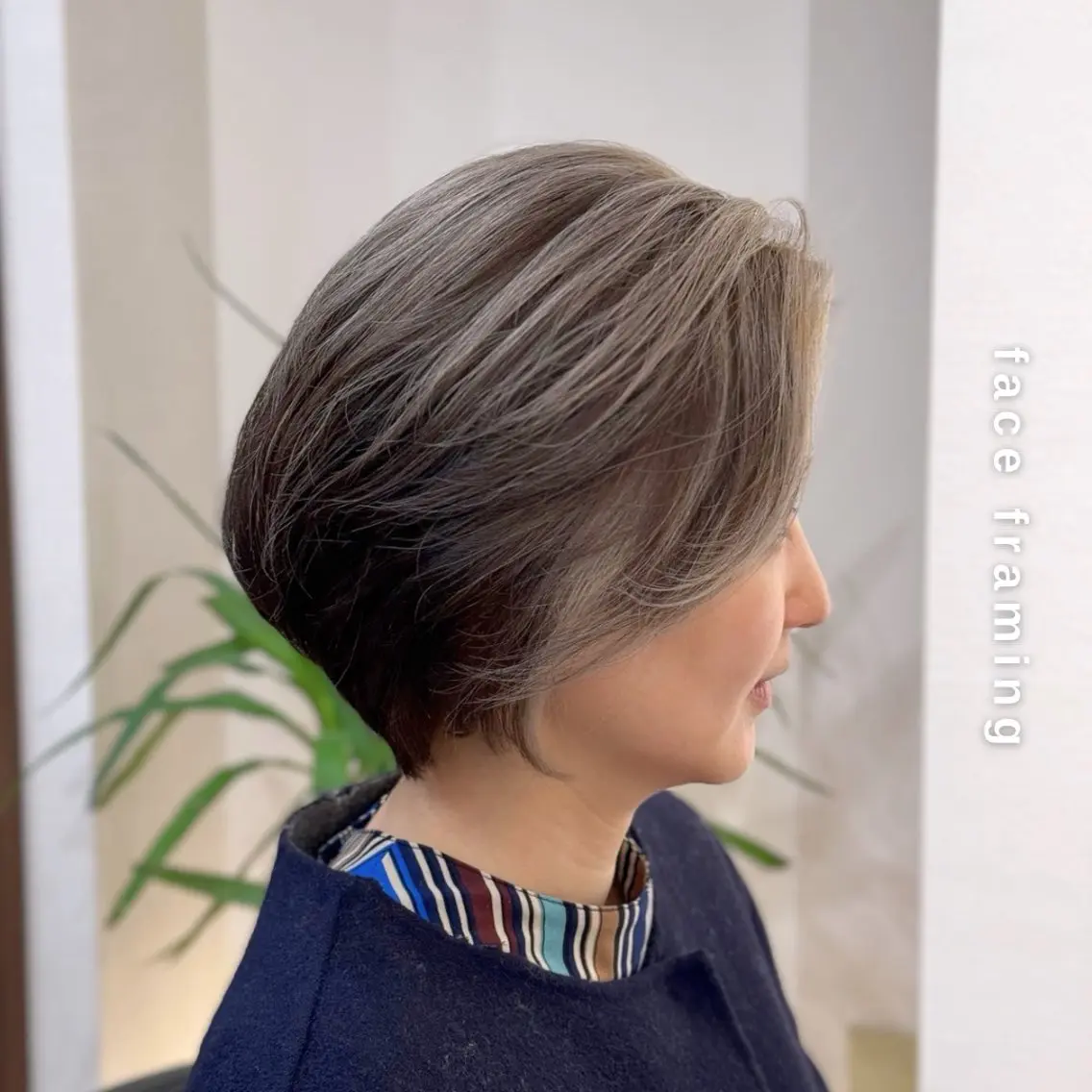 ショート カラー ミストバング フェイスフレーミング ヘアカラー トリートメント ヘアセット しんのすけ /モデルさん募集中のヘアスタイル