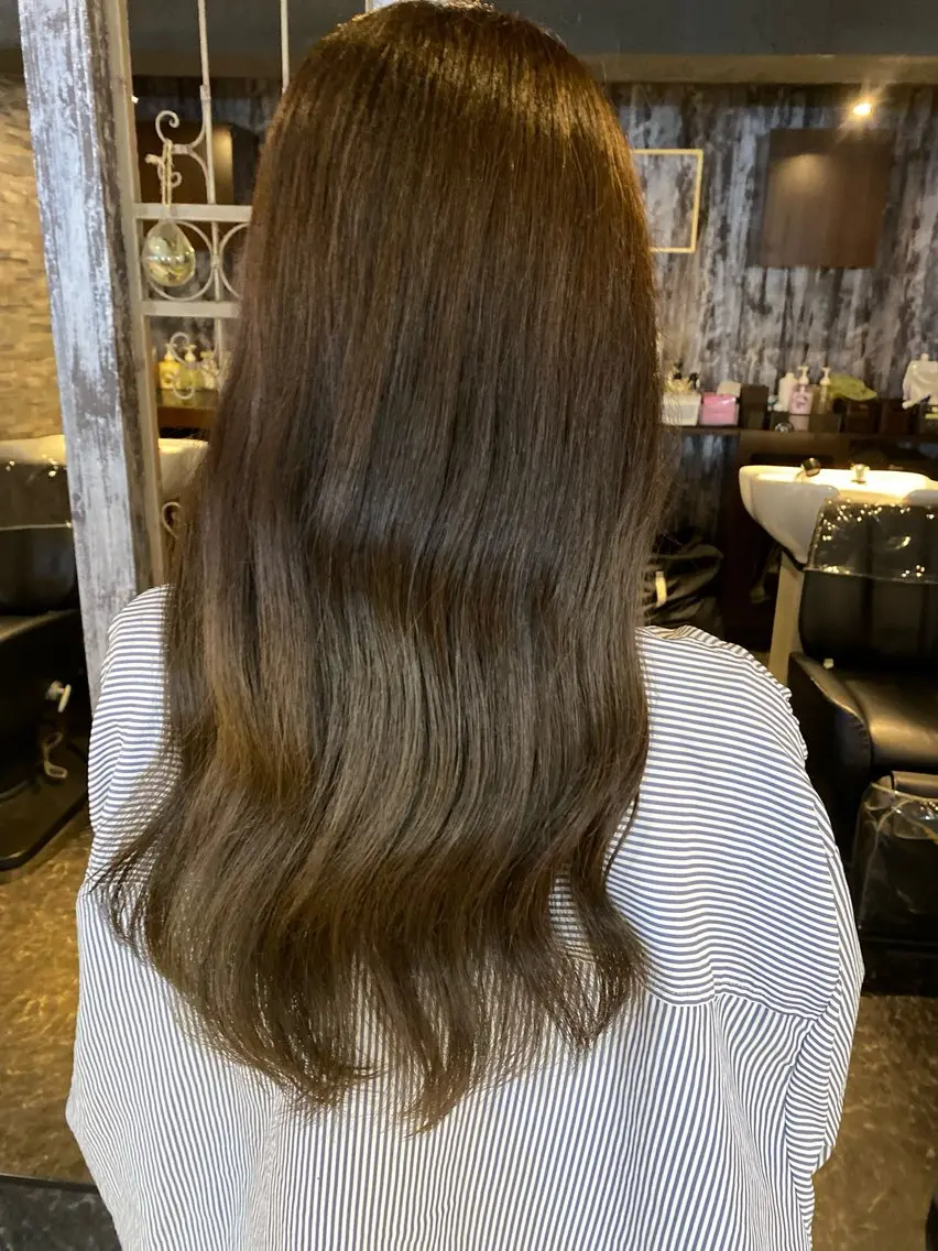 ロング カラー ベージュカラー オリーブベージュ 🍒Inagaki ヘッドスパ☁️のヘアスタイル